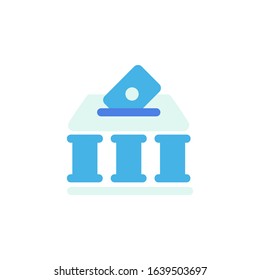 finance icon, bank icon . Perfect for application, web, logo and presentation template. icon design flat style