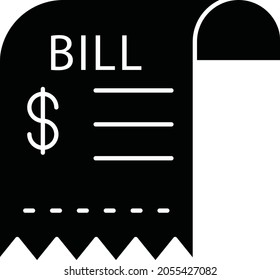 finance icon bill and receipt