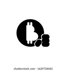 finance icon, bit coin icon design solid style. Perfect for application, web, logo and presentation template