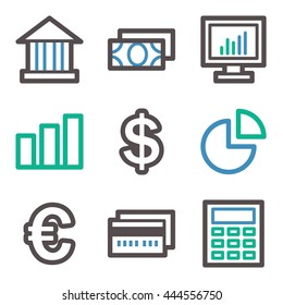 Finance icon, business vector web sign. Banking and money symbols.