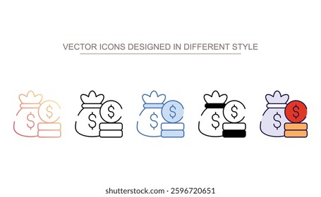 Finance icon design with white background stock illustration
