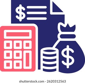 Finance Icon Fill Vector Illustration