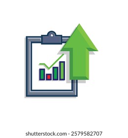 finance icon. financial development vector on white background. rising or strengthening graph. investment, healthy economy. colorful modern design style