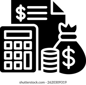 Finance Icon Glyph Vector Illustration