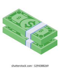 Finance icon, isometric design.