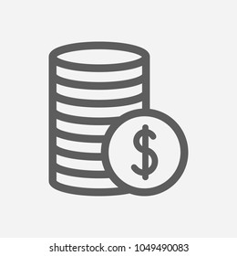 Finance icon line symbol. Isolated vector illustration of  icon sign concept for your web site mobile app logo UI design.