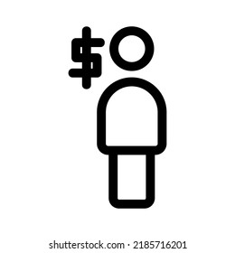 icono de finanzas o logotipo símbolo de señas aislado ilustración vectorial - iconos vectoriales de estilo negro de alta calidad
