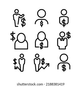 icono de finanzas o logotipo símbolo de señas aislado ilustración vectorial - Colección de iconos vectoriales de estilo negro de alta calidad
