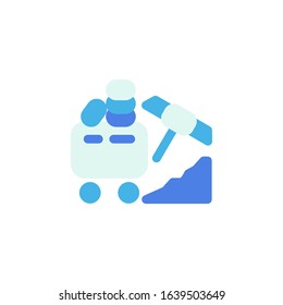 finance icon, mining icon . Perfect for application, web, logo and presentation template. icon design flat style