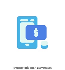 finance icon, mobile banking icon . Perfect for application, web, logo and presentation template. icon design flat style