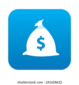 Finance icon on blue background,clean vector