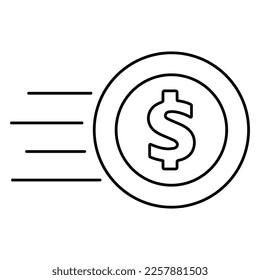 icono de finanzas sobre fondo blanco, ilustración vectorial.