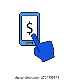 ícone financeiro contorno editável traçado linha desenho eps.