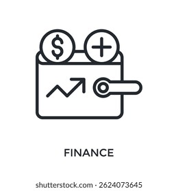 Finance Icon Outline Style. Vector Illustration For Graphic Design