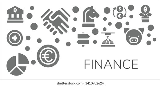 finance icon set. 11 filled finance icons.  Simple modern icons about  - Bank, Shake hands, Coin, Signs, Pie chart, 3d, Strategy, Exchange, Pig, Growth