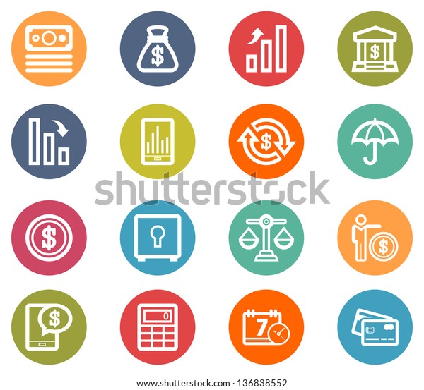 Finance Icon Set Stock Vector (Royalty Free) 136838552 | Shutterstock