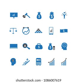 Finance Icon Set  Blue