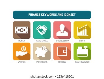 Finance Icon Set Concept