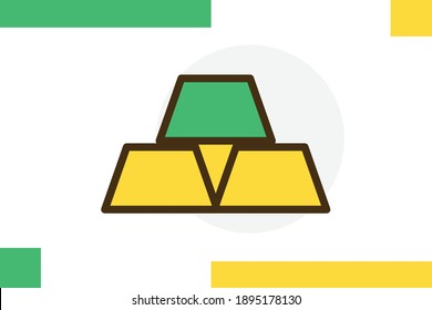Finance icon set Filled line Flat Color concept related finance icon vector business elements.