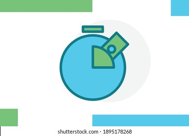 Juego de iconos de finanzas Línea rellenada Color plano concepto de finanzas icono de vectores de elementos de negocio.
