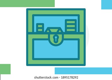 Finance icon set Filled line Flat Color concept related finance icon vector business elements.
