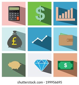 finance icon set illustration eps10