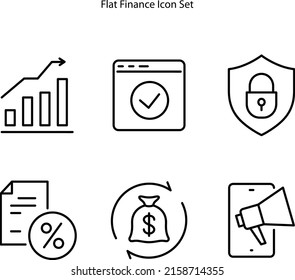 finance icon set isolated on white background. finance icon trendy and modern finance symbol for logo, web, app, UI. 