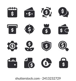 Icono de finanzas aislado en blanco