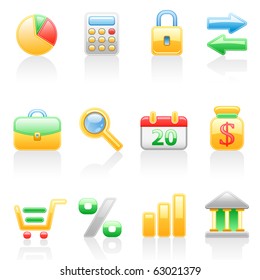 Finance icon set. Isolated on a white background.