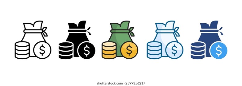 Finance Icon Set Multiple Style Collection