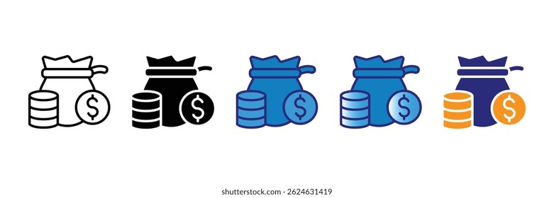 Finance Icon Set Multiple Style Collection