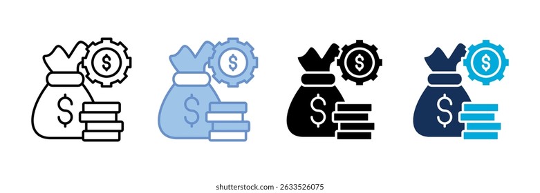 Conjunto de iconos de finanzas Colección de estilos múltiples