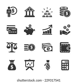 finance icon set, vector eps10.