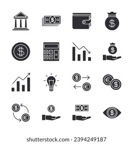Finance icon set vector illustration