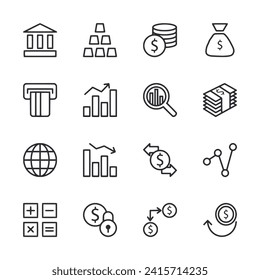 Finance icon set vector illustration