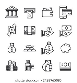 Finance icon set vector illustration