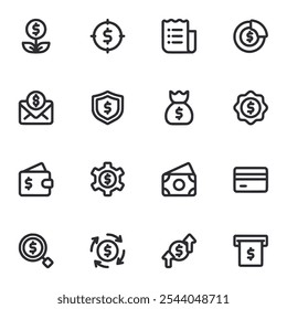 Finance icon set vector illustration
