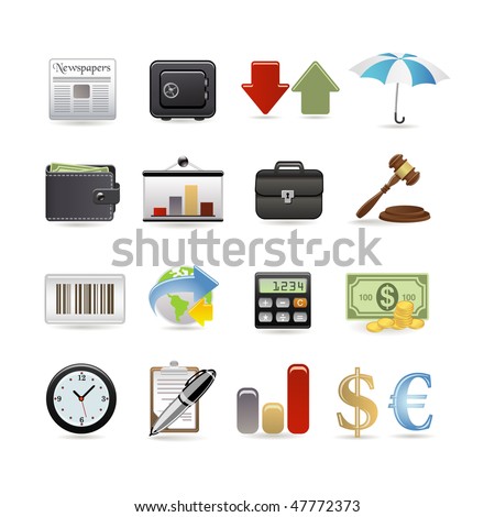 Finance icon set. Vector illustration