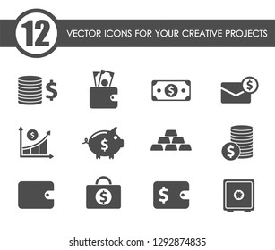 finance icon set. finance web icons for your project