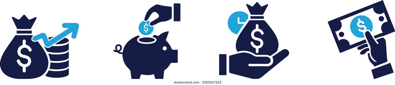 finance icon set You can easily change the color