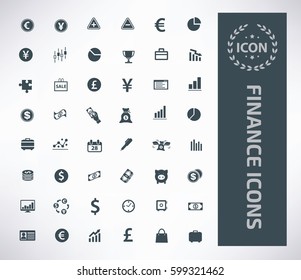 Finance icon set,clean vector