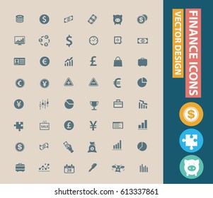 Finance icon set,clean vector