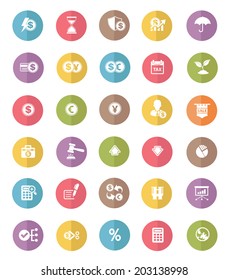 Finance icon set,color vector