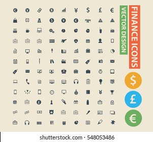 Finance icon set,vector
