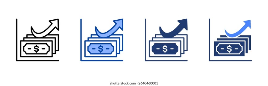 Finance icon sheet multiple style collection