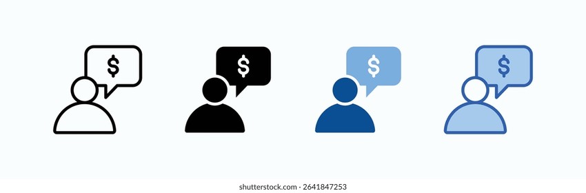 Finance icon sheet multiple style collection isolated vector
