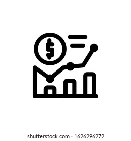 finance icon, statistic icon design line style. Perfect for application, web, logo and presentation template