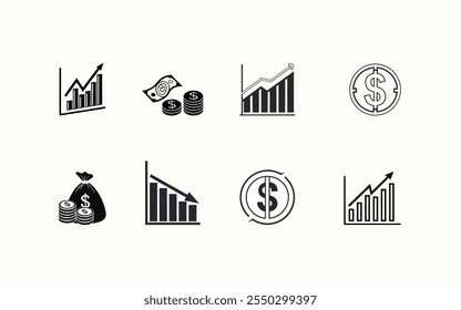ícono de finanzas, ícono de finanzas de Vector, ícono de Vector empresarial,