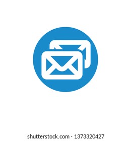 Finance icon. Vector illustration isolated on white background. Envelope mail symbol.