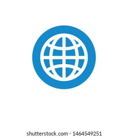 Finance icon. Vector illustration isolated on white background. Globe symbol.